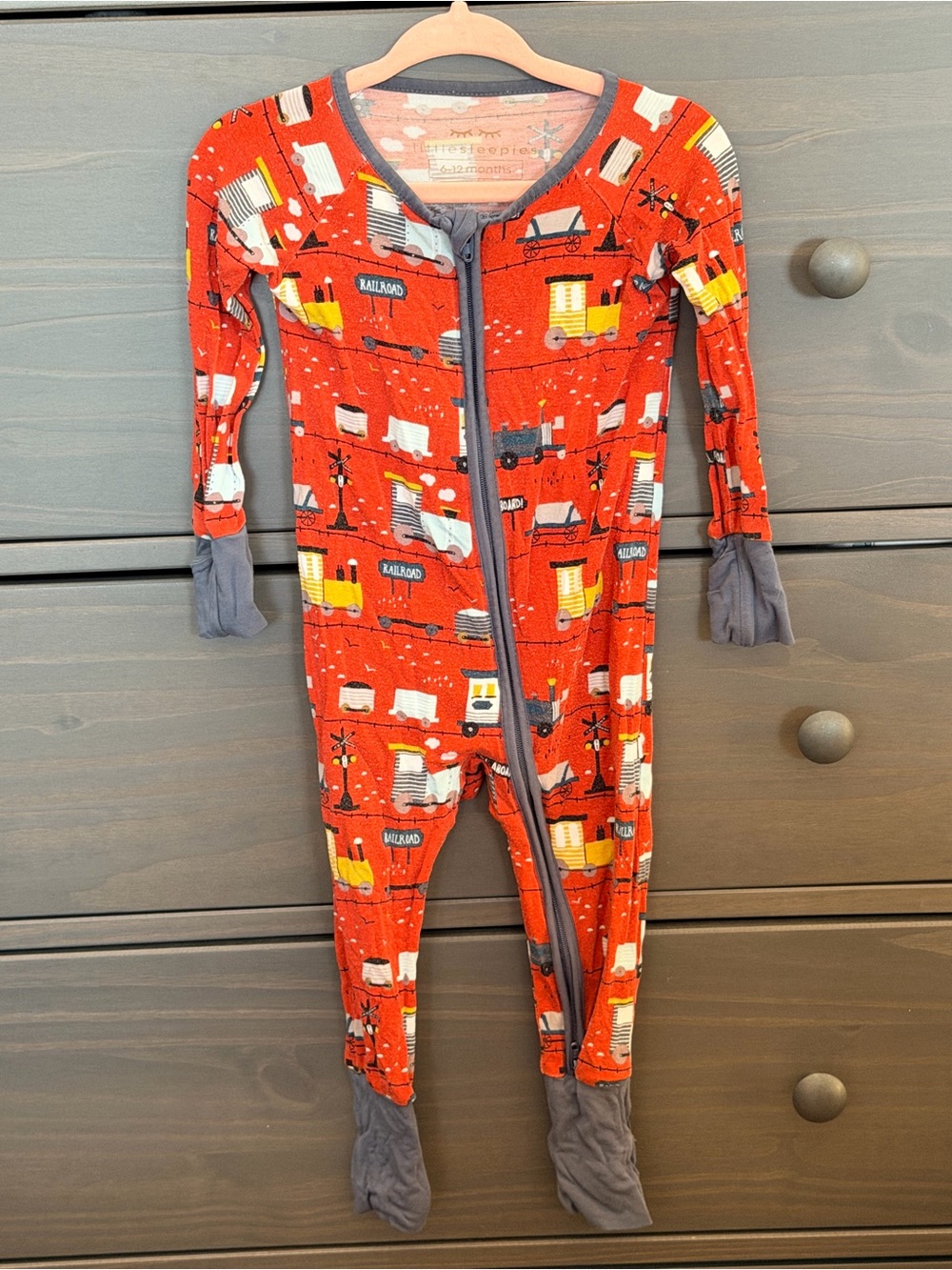 Little Sleepies Red Train Zippy